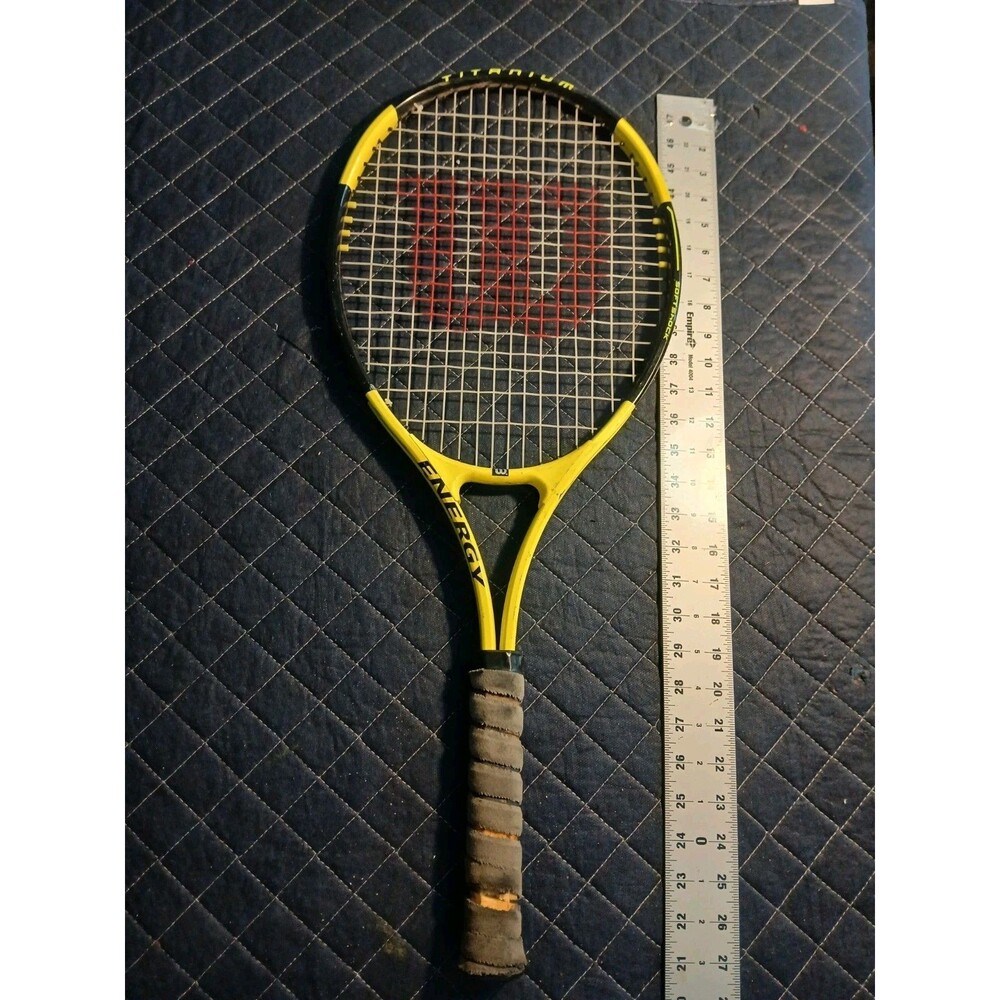 Wilson Energy XL Adult Recreational Tennis Racket - Grip Size 3 - 4 3/8", Yellow